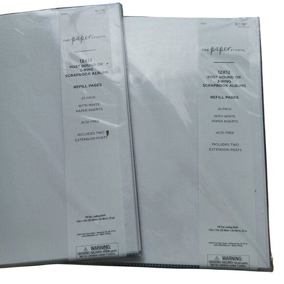 The Paper Studio 12 X 12 Refill Album Pages 50 Sheets and Cream Cardstock New - Picture 2 of 7